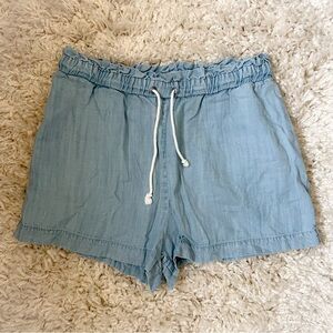 RVCA Light Blue Women's Shorts Chambray Beach